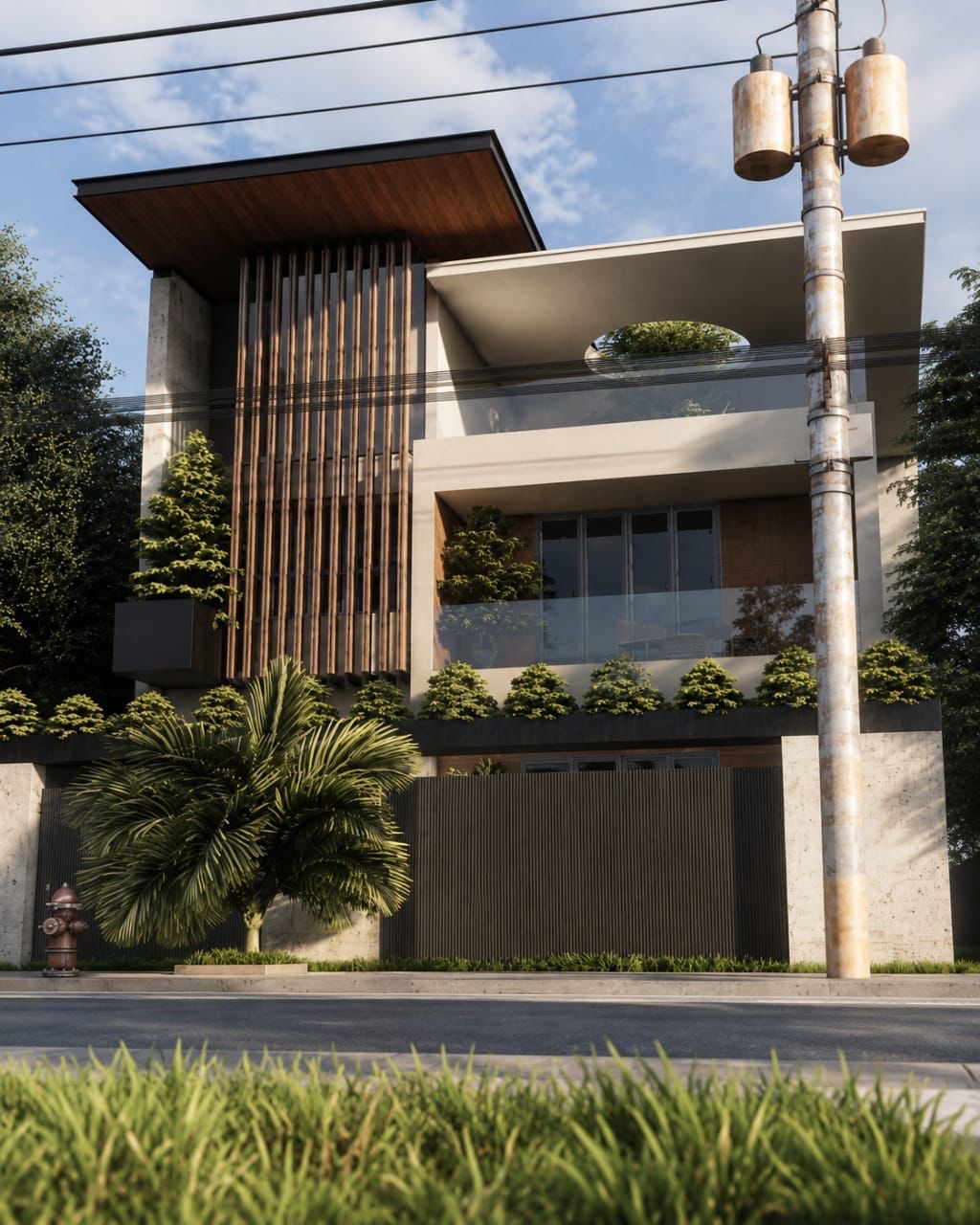 Villa urbaine à brise-soleil