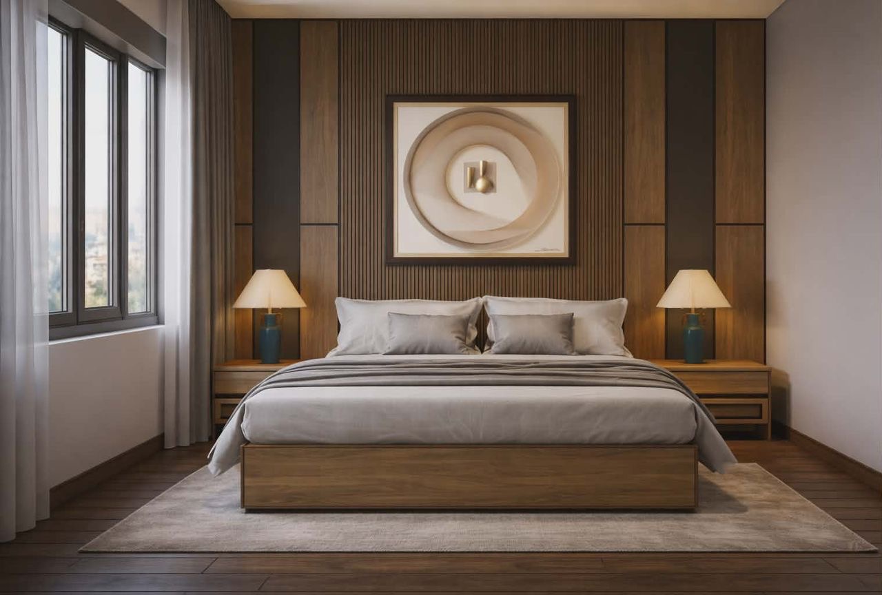 Chambre parentale en noyer